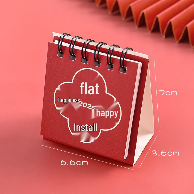 2026 Inspirational Words Mini Desk Planner Calendar - Creative Portable Desktop Ornament