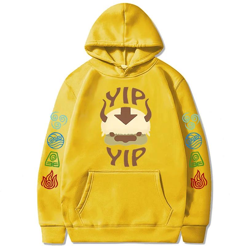 90s Casual Sweatshirts Avatar The Last Airbender Y2k Mens Hoodies Streetwear Hip Hop Harajuku Pullovers Fashion Mange Clothes