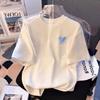 Girls' Chic Cotton Short Sleeve T-shirt - Casual, Loose Fit for Kids