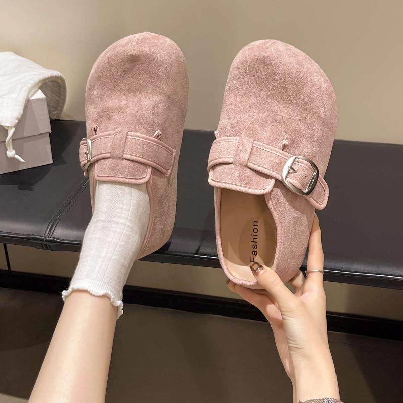 A Vintage Thick-soled Flip-flops for A Woman Cool Flip-flops and Height-increasing Shoes