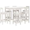 VidaXL Ensemble de bar de jardin 7 pcs blanc bois de pin massif, ensemble de bar, ensemble de meubles, ensemble de bar 3154761