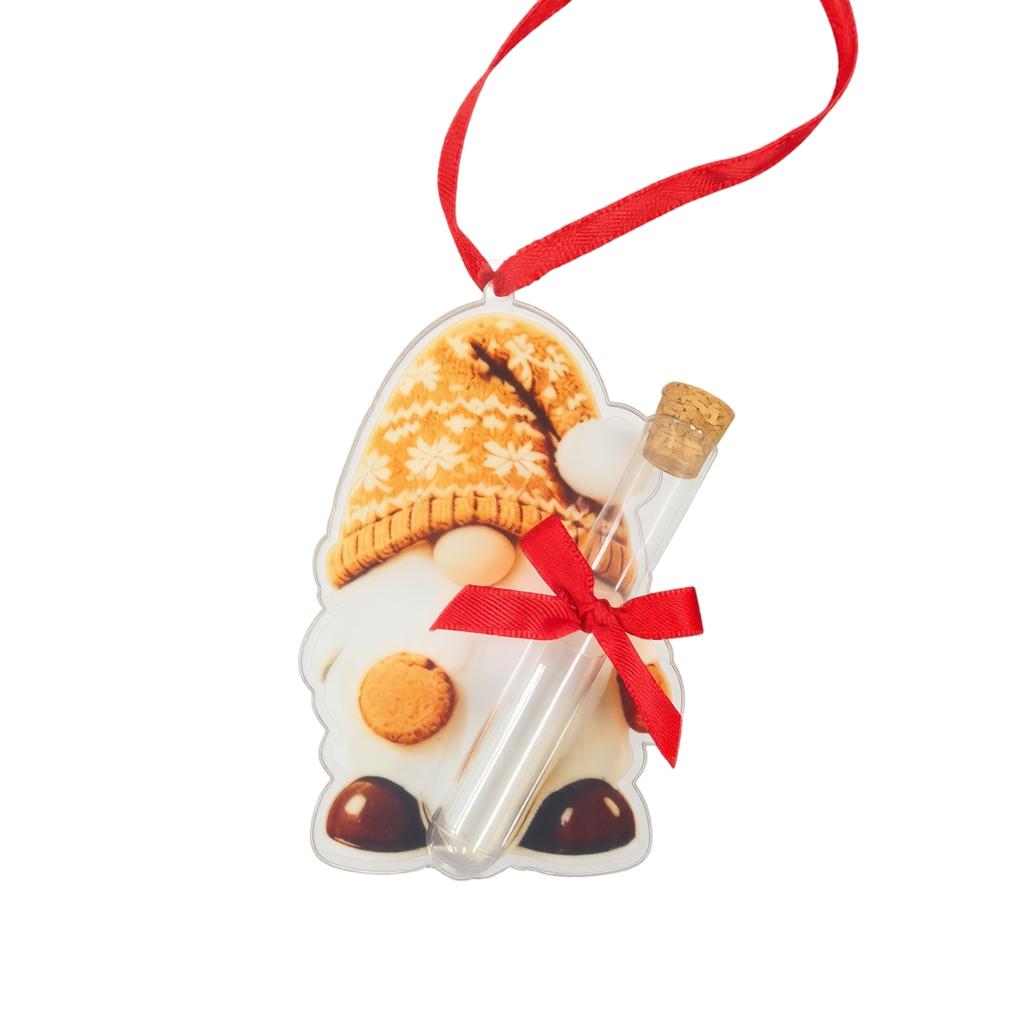 Acrylic Christmas Gnome Savings Tube Hanging Ornament for Christmas Tree and Holiday Decor