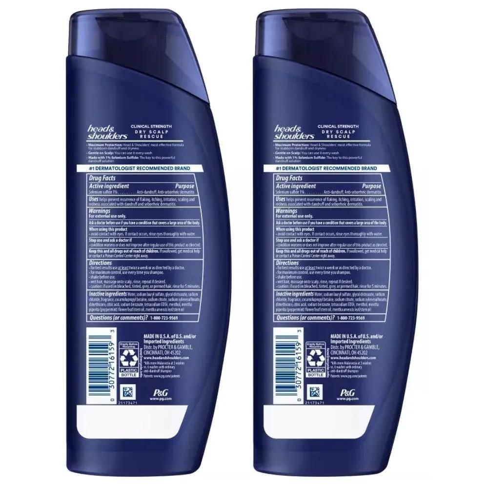 Head & Shoulders Clinical Strength Dry Scalp Anti-Dandruff Shampoo 400ml x 2