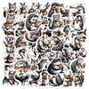 50 Retro Forest Small Animal Stickers Hand-Painted Wind Waterproof Hand Account Material Decorative Waterproof Sticker