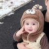Plush Winter Baby Hat with Scarf - Thick, Warm, Windproof, and Ear-Protecting