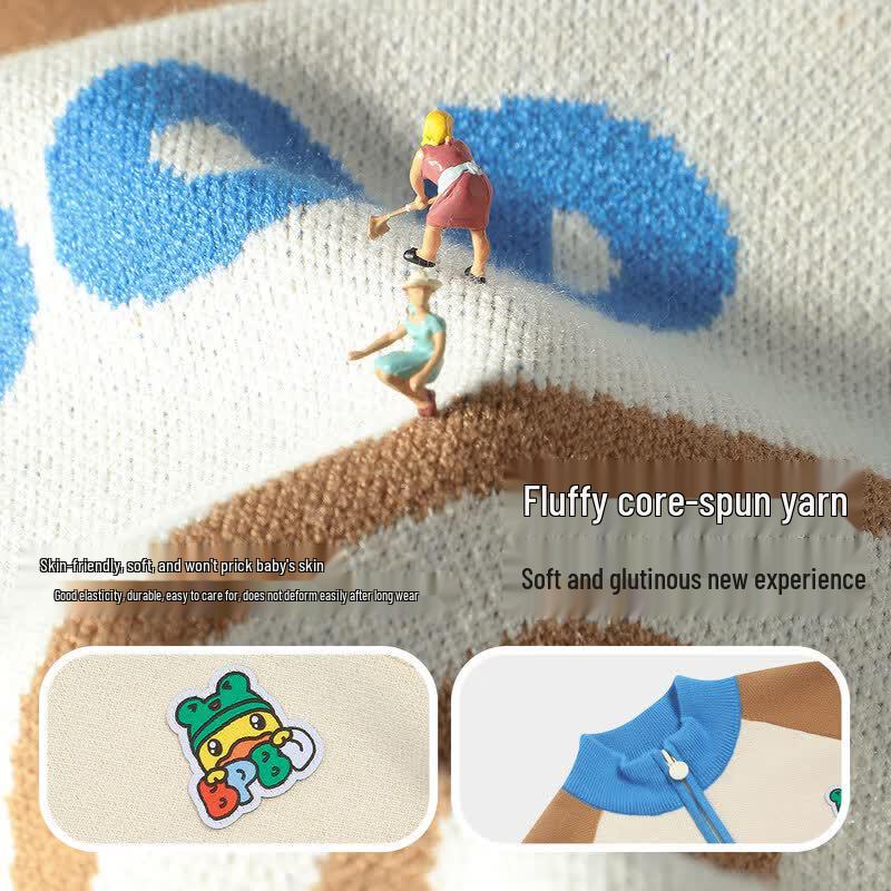 B.Duck Kids' Unisex Cartoon Knit Cardigan