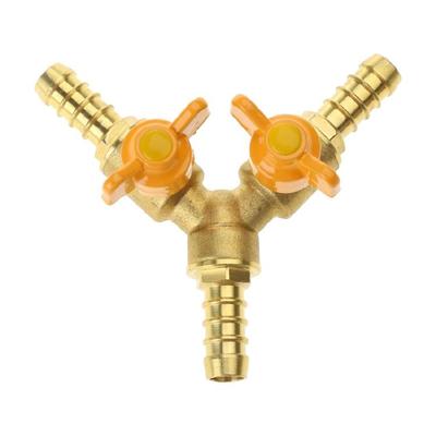 Multipurpose Brass Connector Efficient Brass Y Splitter for Water Oil More