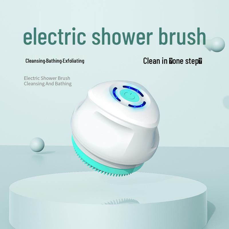 Rechargeable Long-Handle Electric Bath Brush & Vibration Massager