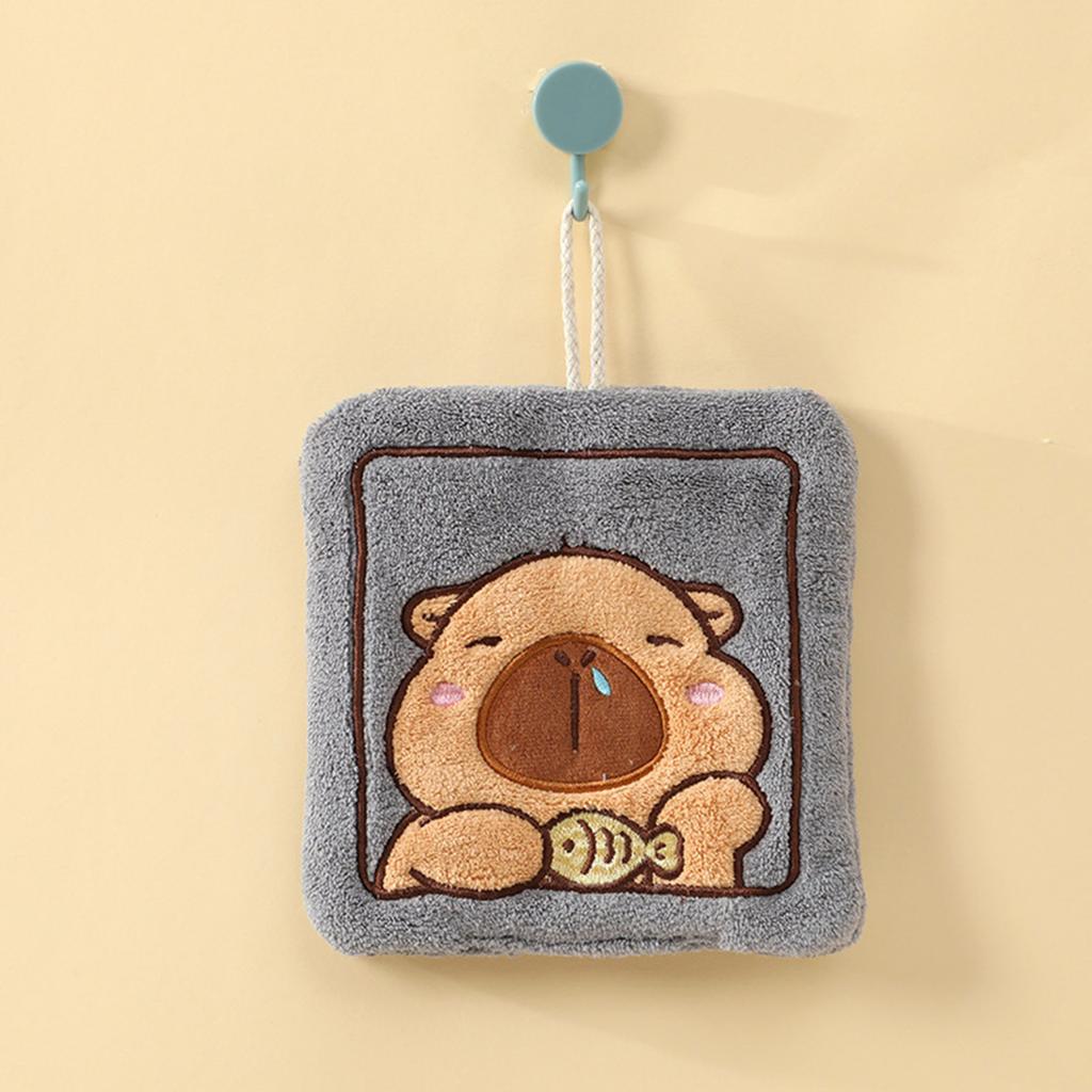 Capybara Kids Hand Towels Soft Microfiber Quick Drying Absorbent Washcloths for Kitchen and Bathroom