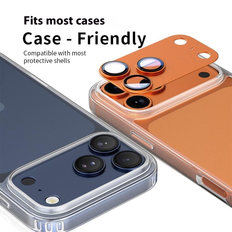 Matte Finish Camera Cover Guard Anti Fingerprint Drop Proof Film Design For Phone Shockproof Design Aluminum Alloy Frame