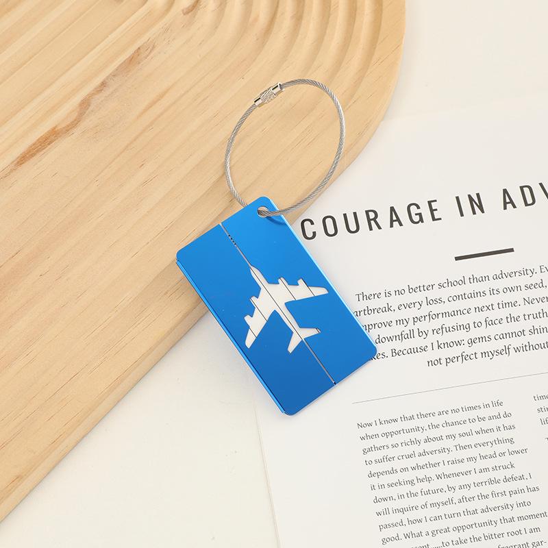 Flugzeugförmiger Aluminium-Gepäckanhänger und Geschäftsgeschenk