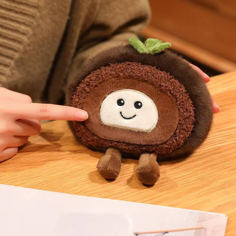 Latest Swiss Roll Cake Doll Kawaii Stuffed Plush Toy Handmade Doll Cartoon Anime Cute Children's Birthday Gift Fun Doll