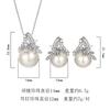Neues Perlen-Set Ohrringe Halskette Blumenförmig Damen Süß Koreanische Version Modisch Vielseitig Elegant
