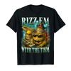 Lustiges Frosch-Meme Rizz ’Em with The Tism Vintage Frosch Grafik T-Shirt Für Männer Frauen 100% Baumwolle T-Shirts Kurzarm Tops 0123...