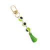 Turkish Resin Eye Keychain with Gold-Plated Tassel Pendant
