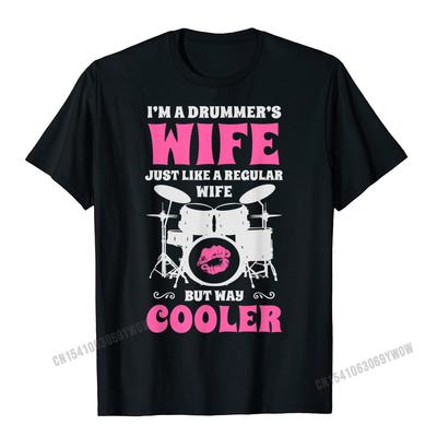 Lustiges T-Shirt „I'm A Drummers Wife“ für Frauen, Schlagzeuger, Drumset, Drum Set, Unisex, bequemes Unisex-T-Shirt, grafische Baumwolltops und -t-Shirts, cool