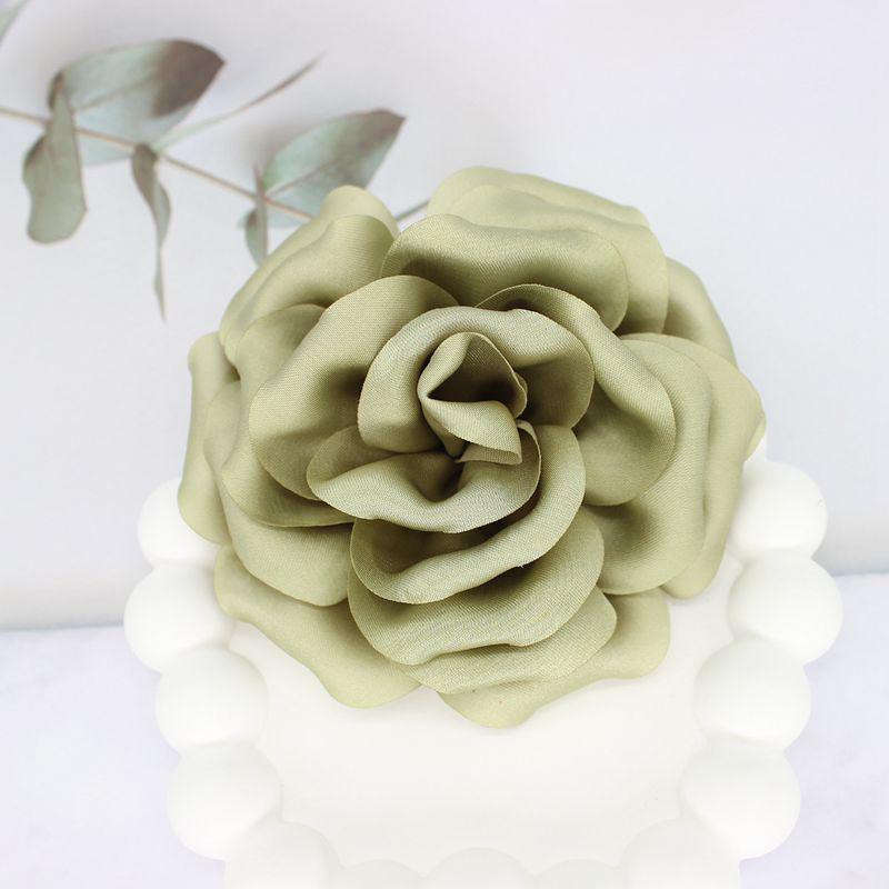 Elegant 3D Satin Flower Brooch - High-End Suit and Sweater Accessory, 10cm