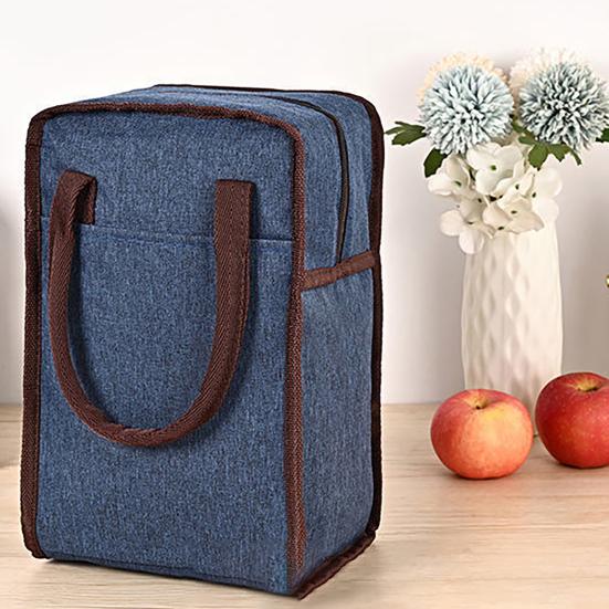 Mittagessenstasche Tragbar mit Aluminiumfolie Isolierte Lunchtasche Verdickter Thermokühlbehälter für Reisen Wandern Camping Picknick