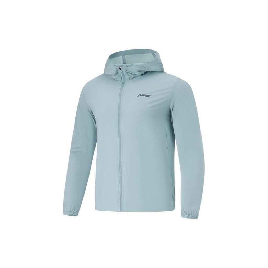 Li-Ning AFDU163-6 Men's Ice-Sensing UPF50+ Sun Protection Running Jacket Fish Eye Green