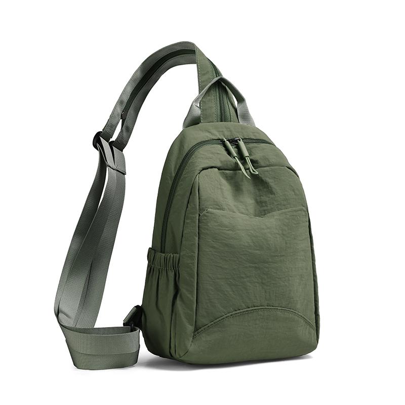 Women's Bag Multi-function Sport Large Capacity Solid Color Chest Bag Travel Backpack