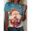 Funny Santa Claus Christmas 3D Print T-shirt Women Fashion Casual Oversized Short Sleeve Tshirt Snowman Tops Tees Lady Clothes