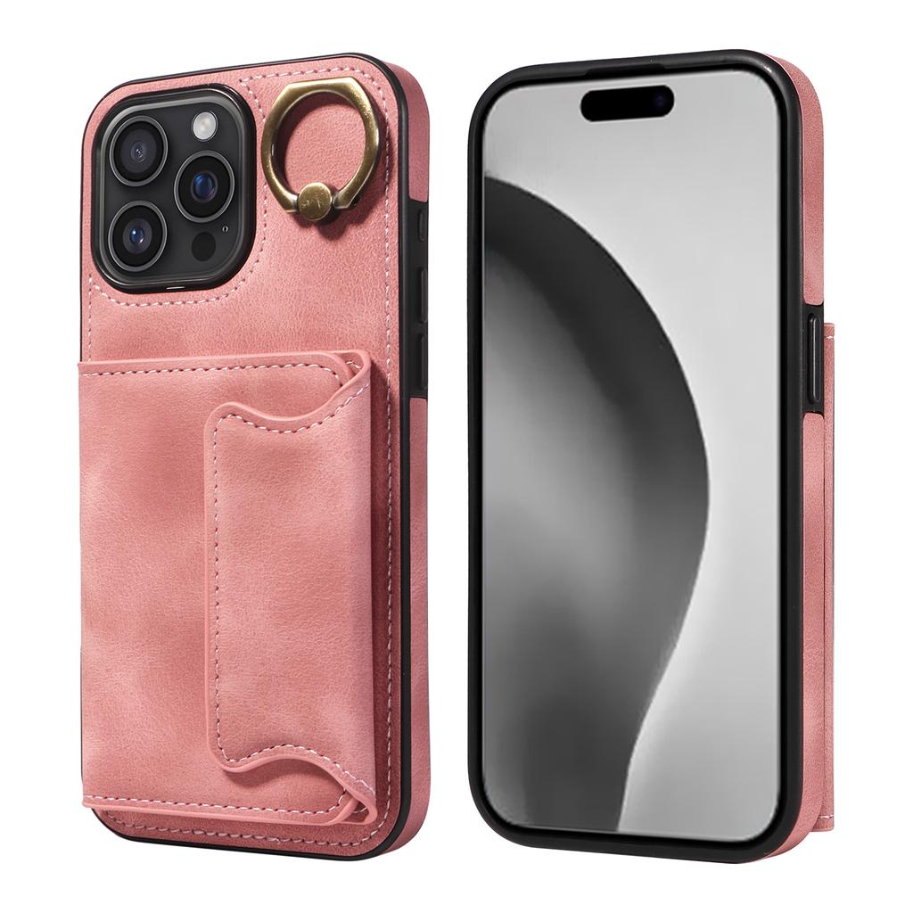 Ring Bracket Card Holder Slots Cover Phone Case for iPhone 16 Series.for iPhone 16,iPhone 16 Plus,iPhone 16 Pro,iPhone 16 Pro Max