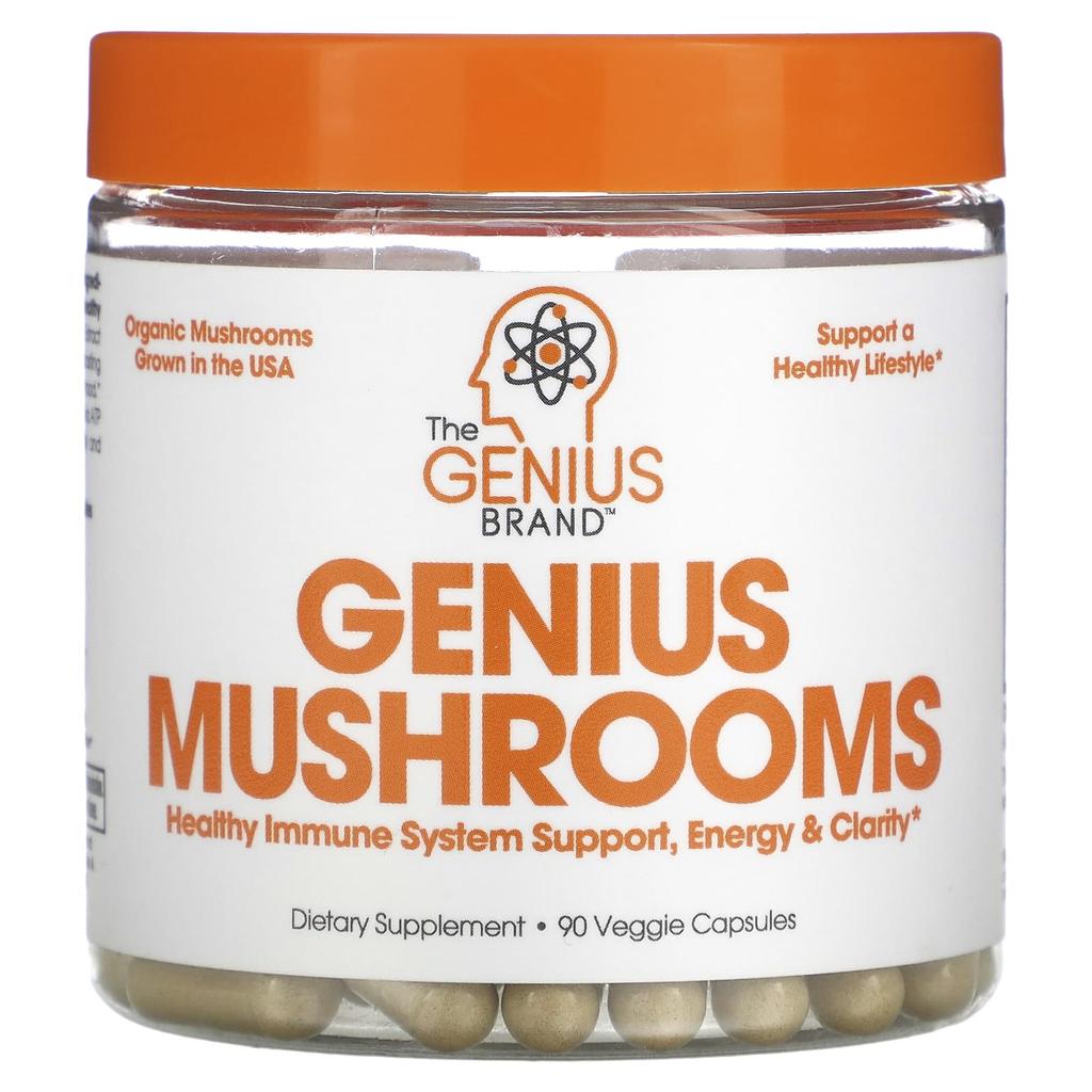 Genius Mushrooms, Veggie Capsules 90