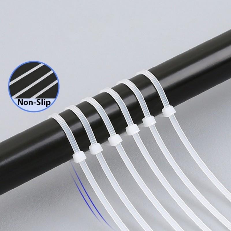 200-Pack 10cm Home Cable Ties: Thickened Non-Slip Nylon Zip Ties for Desk & Room Wire Organization