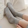 Women's Gray Lace Bow Mid-Calf Cotton Socks - Cute, Thin, Sweat-Absorbent, Boneless Design
