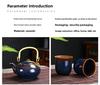 Creative Kiln Transformed Lifting Beam Teapot Tea Set Kiln Transformed Brushed Glaze Kung Fu Tea Set Large Teapot Large Cup