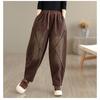 DIMANAF 2025 New Autumn Plus Size Women Jeans Vintage Elastic Waist Denim Pants Loose Trousers Big Size Casual Cotton