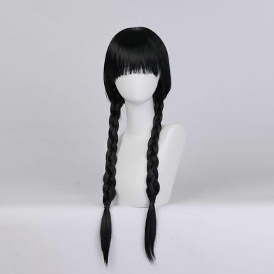 Mittwoch Cosplay Perücke Mädchen Kind Erwachsener Frau Langes Haar Perücke Hitzebeständig Synthetisch Geflochten Halloween Karneval Perücke Requisiten