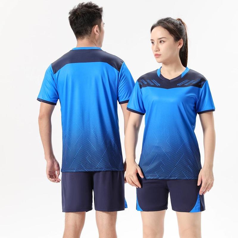 Unisex Volleyball Team Uniform Set - Short Sleeve Jersey and Shorts for Training