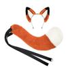 Anime Cosplay Dog Fox Ears Headband Tail Set Adults Japanese Style Winter Costume Accessory