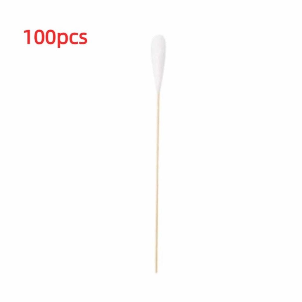 100pcs 7.87inch Long Cotton Swabs Eyes Cotton Swabs for Eyes Ears Eyeshadow Removal