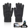 Double-layer Thickened Knitted Simple Warm and Cold-proof Outdoor Battery Car Windproof Men's Winter Riding Driving Gloves