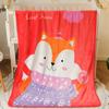 100*140cm Cobertor Infantil de Camada Única para Todas as Estações Universal Desenho Animado Cobertor de Sesta para Ar Condicionado Cobertor de Flanela