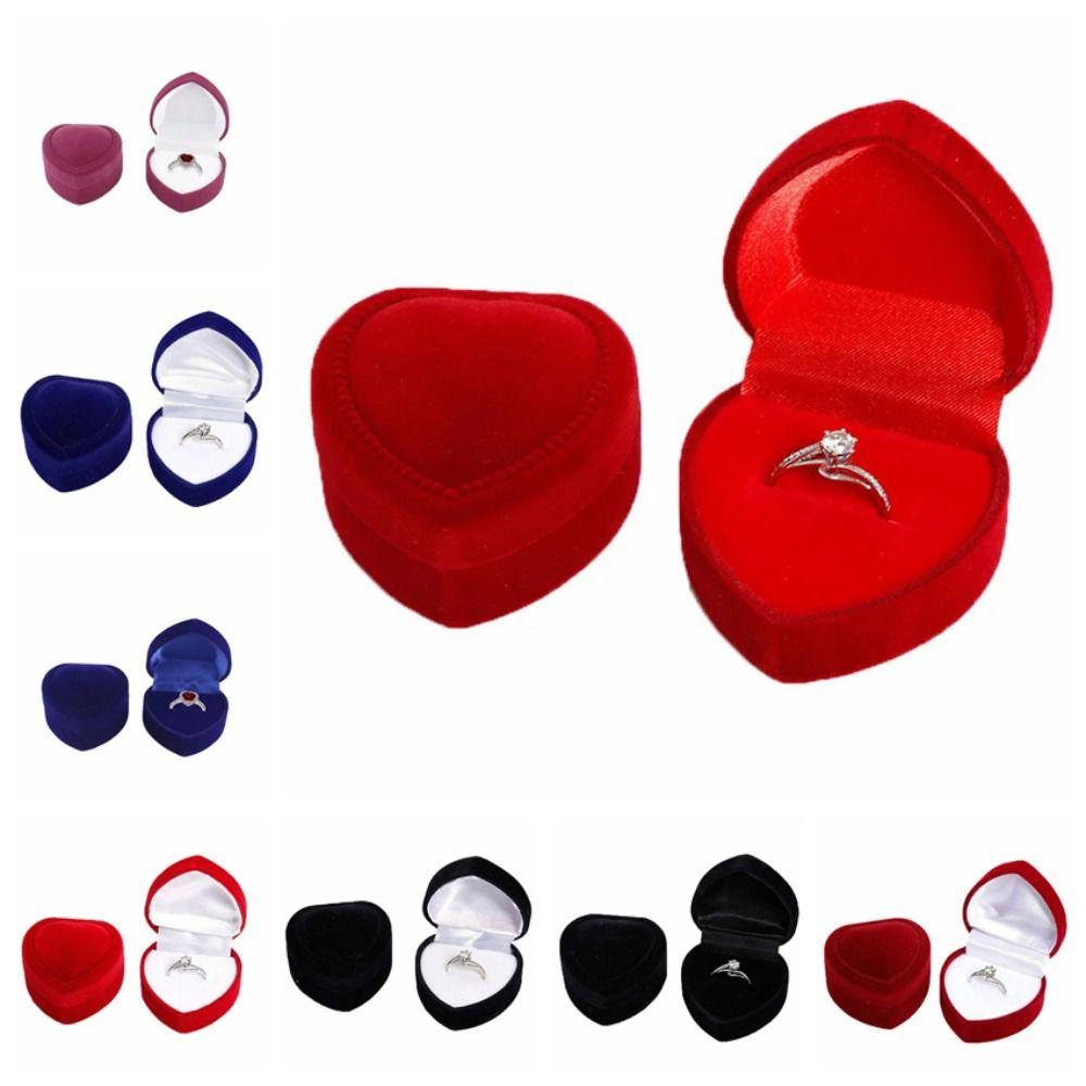 Velvet Love Velvet Ring Box Stud Earrings Jewelry Display Case Engagement Ring Box  Gift Box