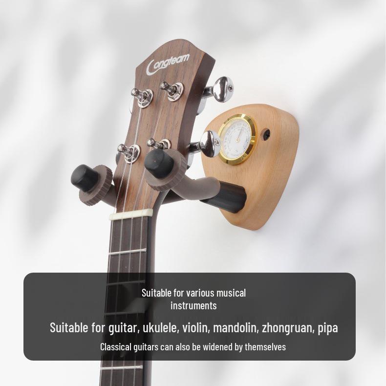 Creative Guitar, Ukulele, Violin, Mandolin, Bass Wall Hanger with Hygrometer Display