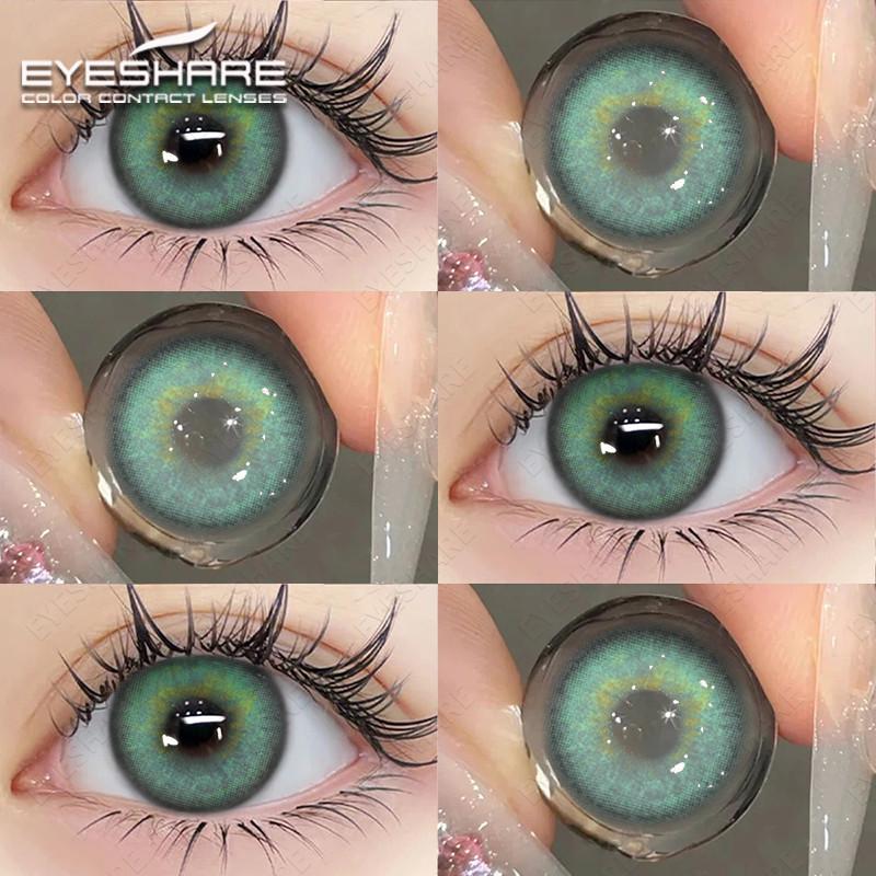 Eyeshare 1 Pair Holland Yearly Contact Lenses Blue Colored Eye Contacts Natural Gray Pupils For Men