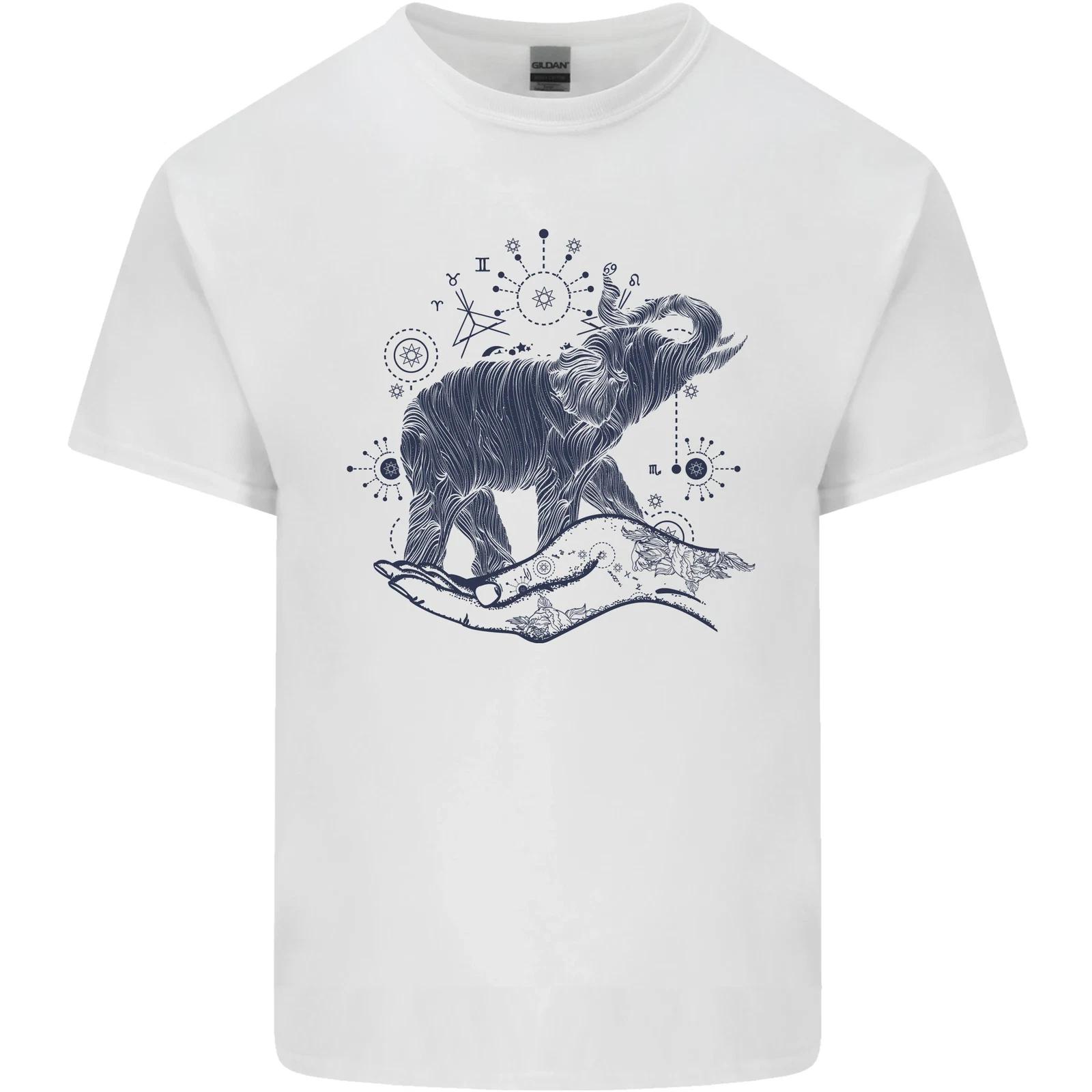 Sacral Style Elephant Meditation Tattoo Art Kids T-Shirt Childrens 4XL