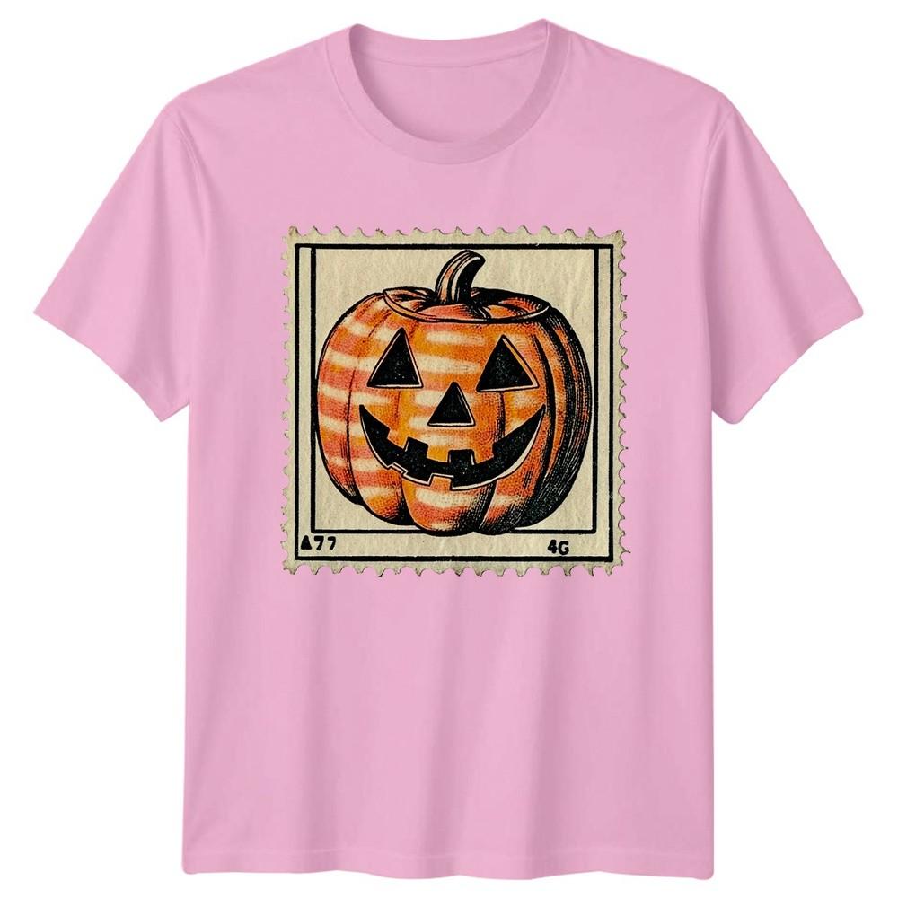 Jack O Lantern Halloween Holidays Unisexs TShirt Unisexs Tee Vintage Stamp Graphic
