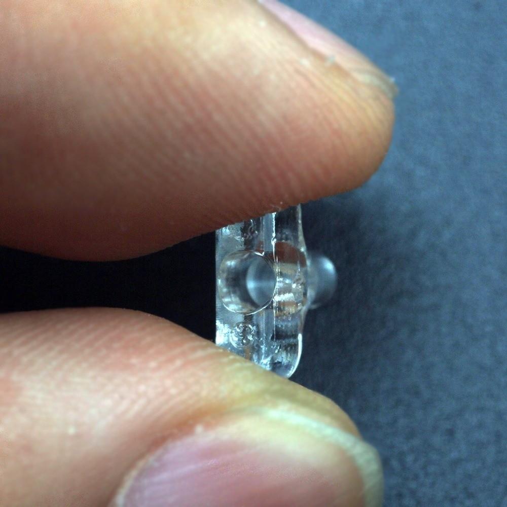 30PCS Transparent Clear Oval Double Cross Hole Beads Fishing Beads Sabiki Rig 3 Way Connector Fishing Accessories Cross Bead