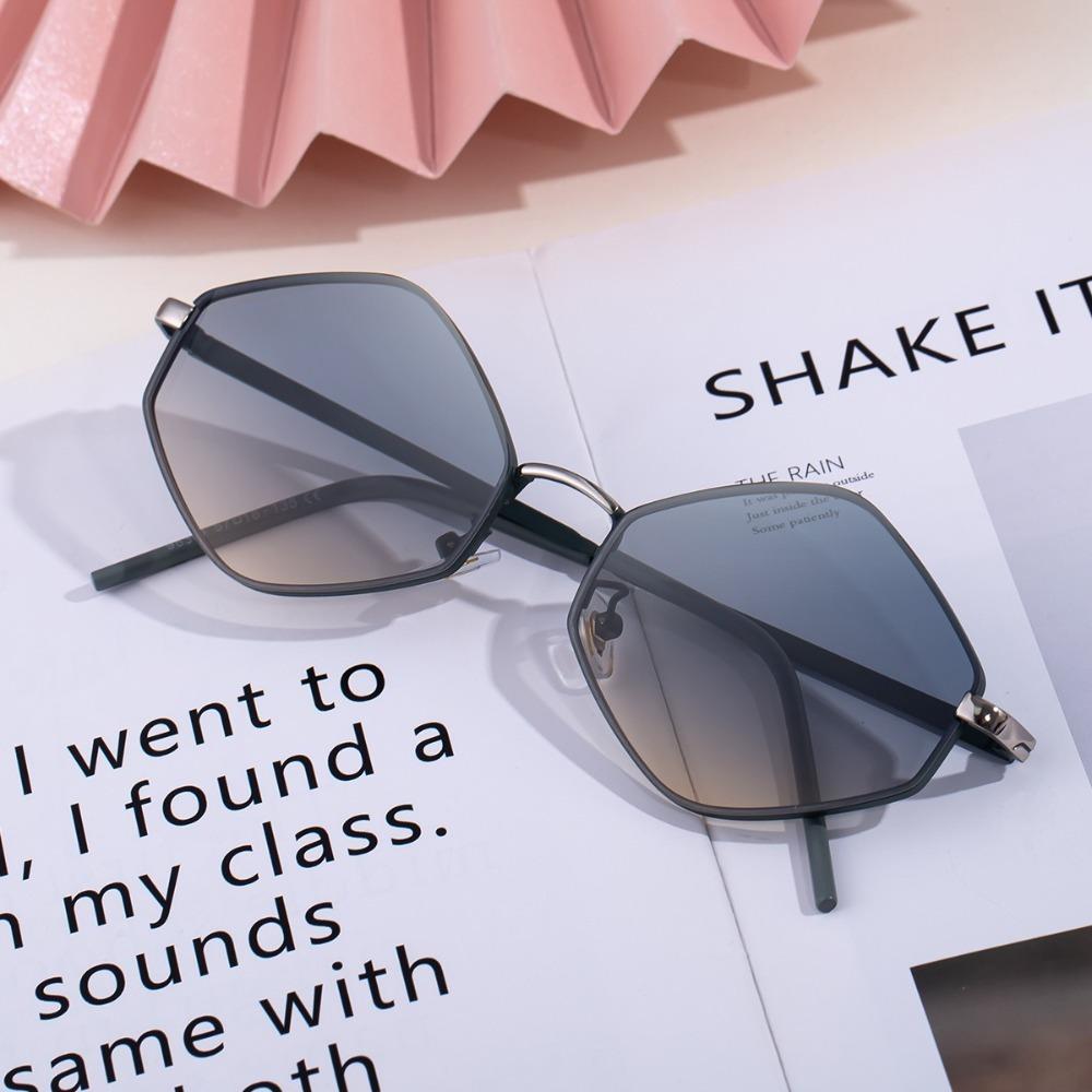 Y2K Sun Glasses Metal Frame Shades Eyewear Classic Polygon Sunglasses  Driving