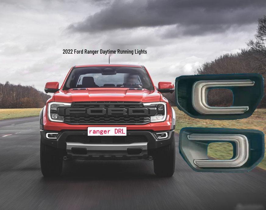 Ford Ranger & Everest T9 Daytime Running Front Fog Lights for Low Trim Vehicles (2022).