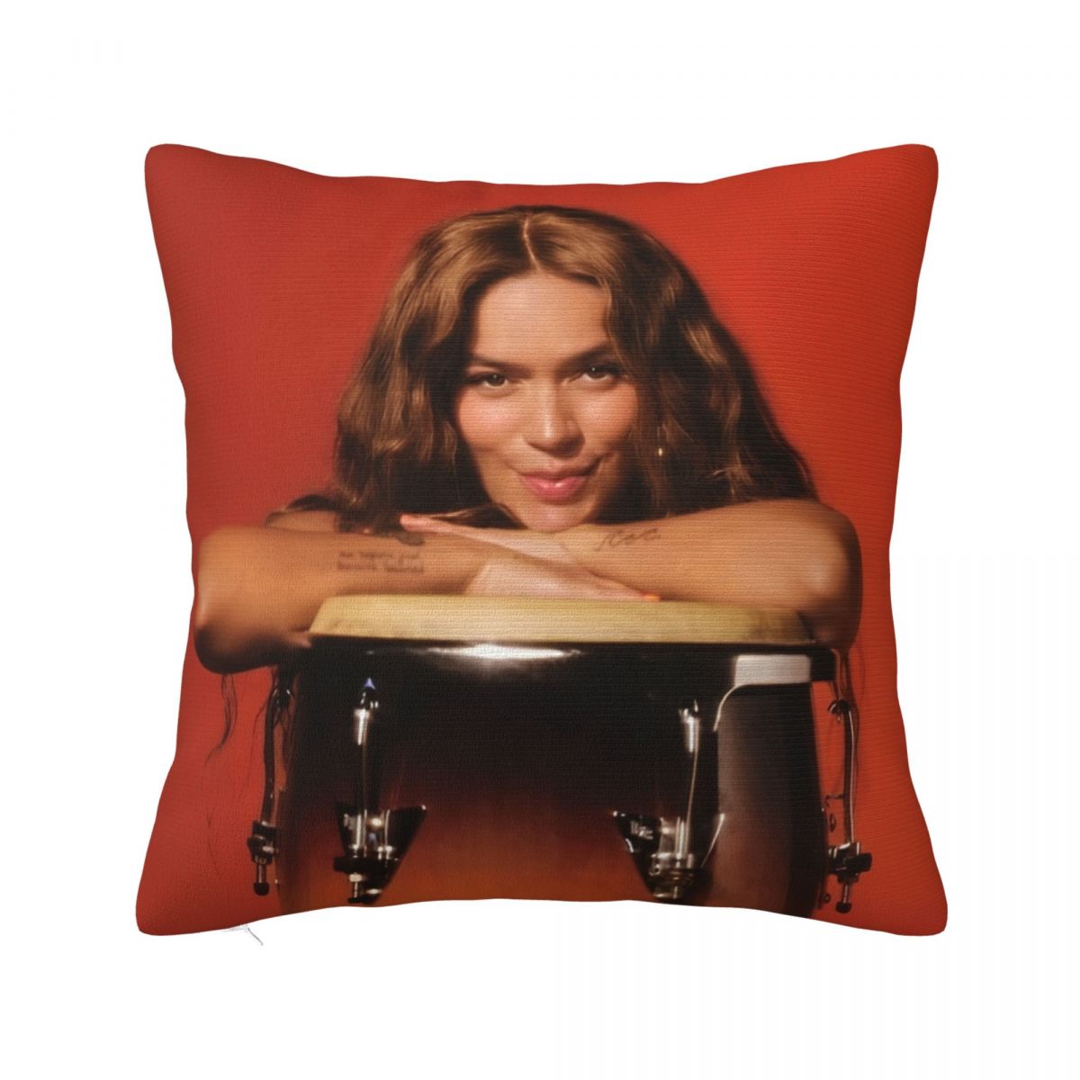 

Karol G Tropicoqueta 2025 Album Pillowcase Polyester Cushion Cover Decor Latina Foreva Throw Pillow Case Cover Home Zippered 30x30cm 12x12in