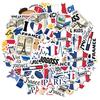 35pcs-50pcs Cartoon French Flag Stickers Travel Eiffel Tower French Stickers  Stickers For DIY Phone Laptop Scrapbook Bike