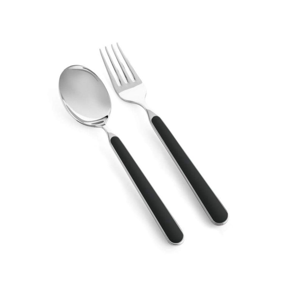 MEPRA Fantasia Dessert Set of 2 Made In Italy / (Black)