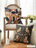 Boho Folk Art Sun Mountain Cushion Cover Natural Linen Organic Fabric Double-Sided Printing Breathable Perfect For Home Decor