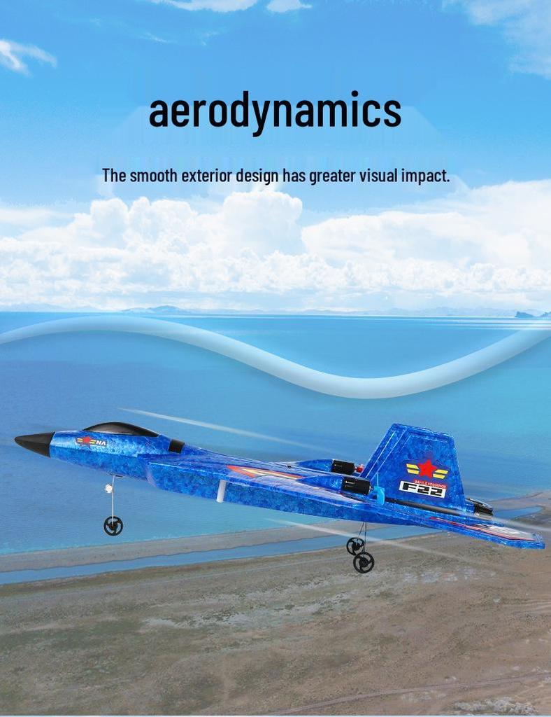 F22 Remote Control Air-Land-Sea Fighter Jet Toy: Children's Foam Airplane
